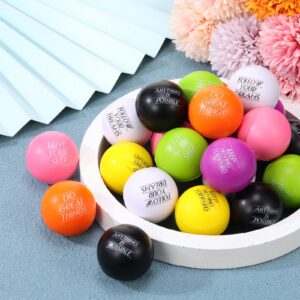 Zomiboo 30 Pcs Motivational Stress Balls Bulk Quote Relief Ball Inspirational Foam Stress Ball for Adult Kids Hand Exercise Balls Anxiety Stress Ball Fidget Toy for Encouraging Relief, 7 Colors