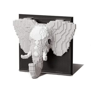 BDYDT Wall Art Elephant Building Blocks Set; A Wall Decor Set for Adults Who Love Creative Hobbies(1625 Pieces) Toys Gifts for Kid and Adult