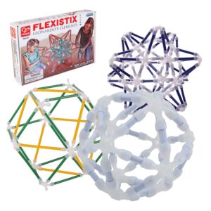 hape flexistix leonardo’s elements construction toy, stem toys, building toy set, educational toy set