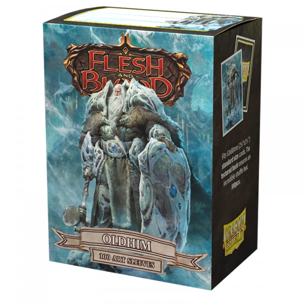 Arcane Tinmen Dragon Shield Sleeves – Flesh and Blood: Oldhim 100 CT - MTG Card Sleeves are Smooth & Tough - Compatible with Pokemon & Magic The Gathering Card Sleeves (AT-16040)