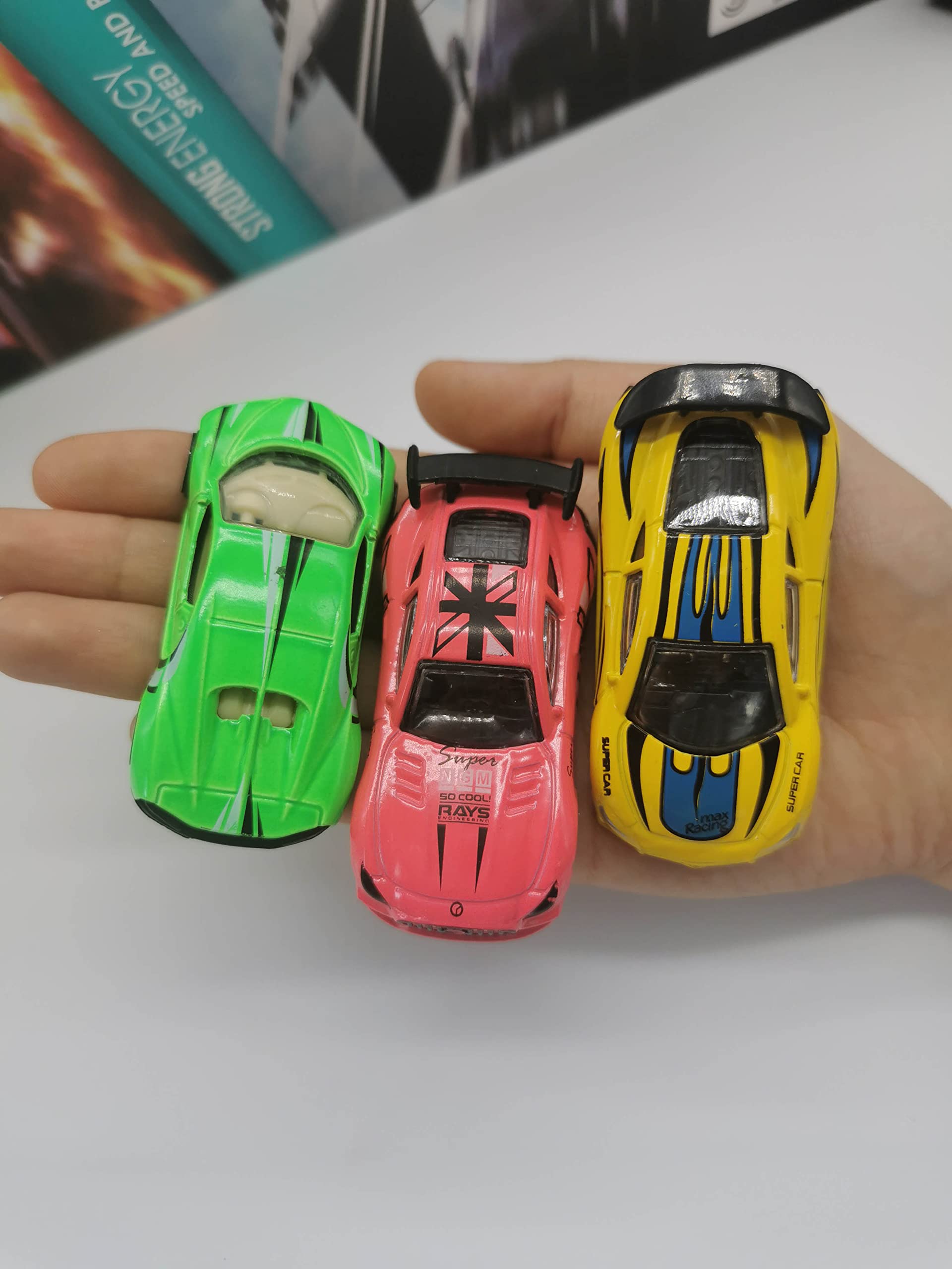 12PCS Cars for Toddlers 1-3, Plastic, with Map Road Signs and Obstacle, Gift for Boys and Girls