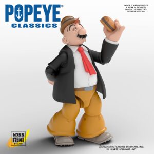 Boss Fight Studio J. Wellington Wimpy Popeye Classics Wave 2 Collectible Action Figure – Highly Articulated Figurine and Accessories - Alternate Hands and Head, Hat, Hamburgers and Meat Grinder – 1:12