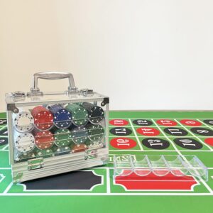 SEETOOOGAMES Poker Chip Tray Rack - Clear Acrylic Poker Chip Holder - Chip Storage Display Case for Texas Hold'em, Blackjack, Gambling, Poker Clubs, Parties or Home Casino Nights - 10 Pack