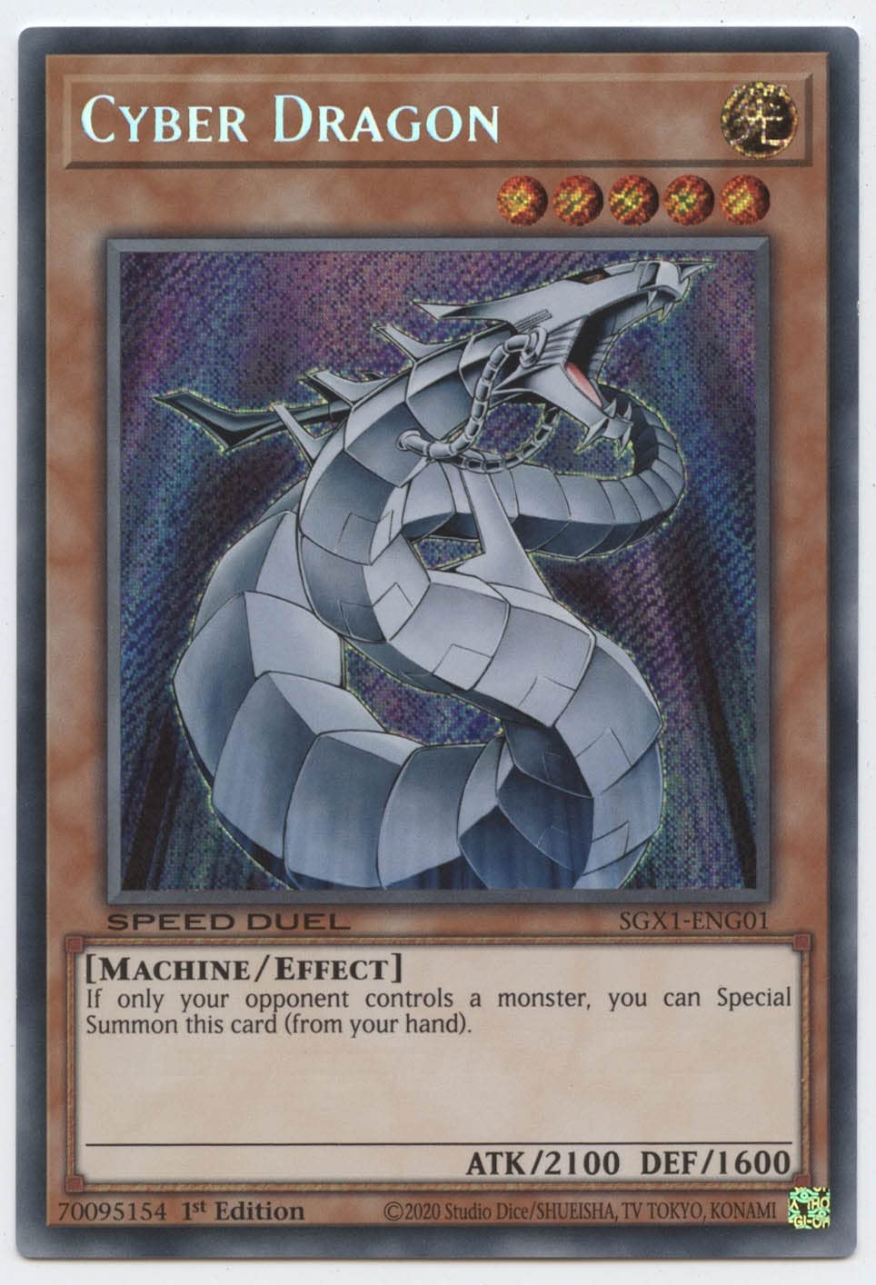 YU-GI-OH! Cyber Dragon - SGX1-ENG01 - Secret Rare - 1st Edition