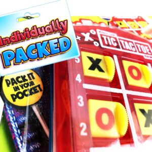 JA-RU Portable Tic Tac Toe (2 Pack) Classic Mini Board Games for Kids. Pocket Size Travel. Bulk Birthday Party Favor Stocking Stuffer. 3256-2s