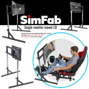 SimFab Monitor Mount Floor Stand for Racing and Flight Simulators | for Monitors up to 100x100mm VESA, 24, 27, 32, 34, 37, 49 Ultra Wide