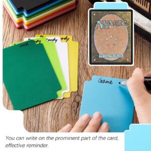 Trading Card Dividers Multicolor Card Page Dividers Frosted Card Separator with Tabs Plastic Divider Cards for Games Sports, 2.7 x 3.8 Inches (50)