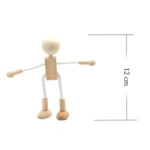 Wooden People Shapes Wood Baby Peg Doll Unfinished People Doll Wooden People Decorations for Kids Painting DIY Craft Art Peg Game Unfinished Doll Crafts