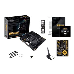 ASUS TUF GAMING B550M-PLUS WiFi II AMD AM4 (3rd Gen Ryzen) microATX motherboard (PCIe 4.0, WiFi 6 2.5Gb LAN, BIOS FlashBack, HDMI 2.1, USB 3.2 Gen 2, Addressable Gen 2 RGB header and AURA Sync)