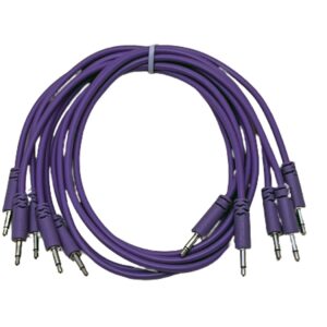 Luigis Modular Supply Spaghetti Eurorack Patch Cables - Package of 5 Purple Cables, 24 (60 cm)