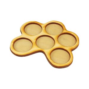 litko horde trays | 25mm circle bases | movement tray | compatible with warhammer, age of sigmar, bolt action (6-figure horde tray)