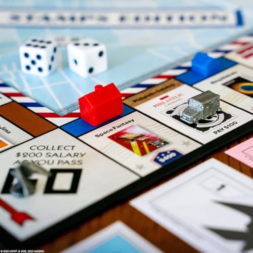 Monopoly: U.S. Stamps Edition | Buy, Sell, Trade Iconic & Collectible USPS Stamps | Classic Monopoly Game | Officially-Licensed United States Postal Service Merchandise