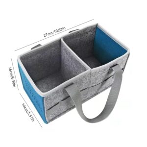 Carrying Case for Toniebox Starter Set, Storage Bag for Tonies Box with Elastic Bands for Tonies Figures Large Felt Cloth Portable Bag Carrying Bag for Tonies Characters and Audio Player, Blue, 27