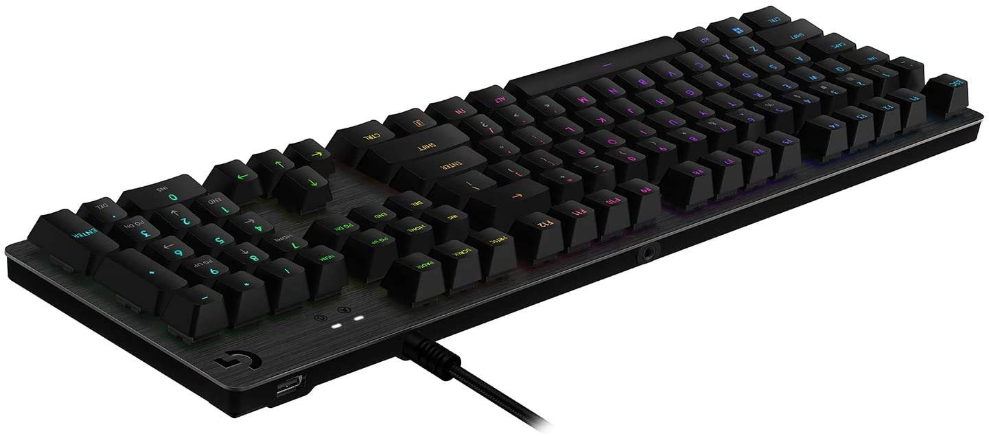 Logitech G512 Carbon LIGHTSYNC RGB Mechanical Gaming Keyboard with GX Brown switches - Tactile (Renewed)