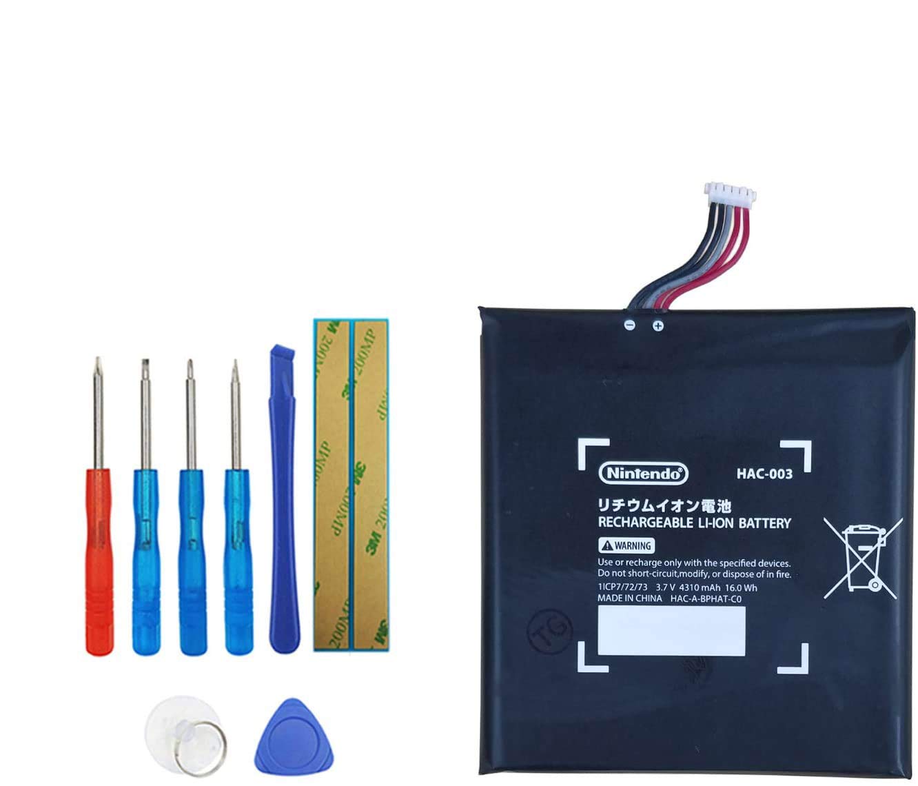 Vvsialeek HAC-003 Replacement Battery Compatible with Switch 2017 Game Console HAC-001 with Toolkit