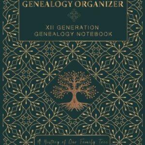 12 Generations Genealogy Organizer Notebook: A History of Family Tree with Nice Pedigree Chart and Details Sheets (Genealogy Workbook, Forefathers of Family Organizer) For all Families