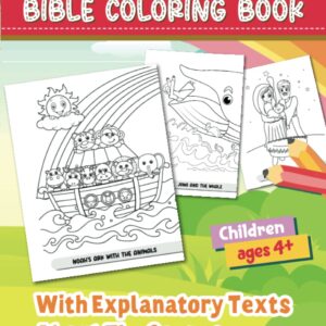 Bible Coloring Book With Explanatory Texts About The Scenes