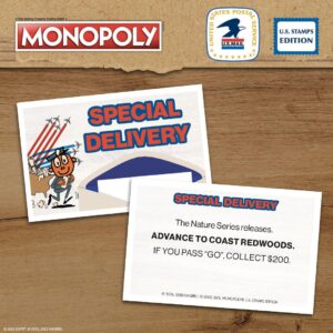 Monopoly: U.S. Stamps Edition | Buy, Sell, Trade Iconic & Collectible USPS Stamps | Classic Monopoly Game | Officially-Licensed United States Postal Service Merchandise