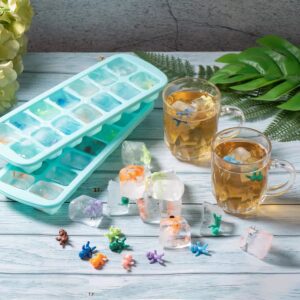 ZYFLSQ My Water Broke Baby Shower Game 60 Multicolor Mini Plastic Babies, 3 Ice Cube Trays, 1 Sign