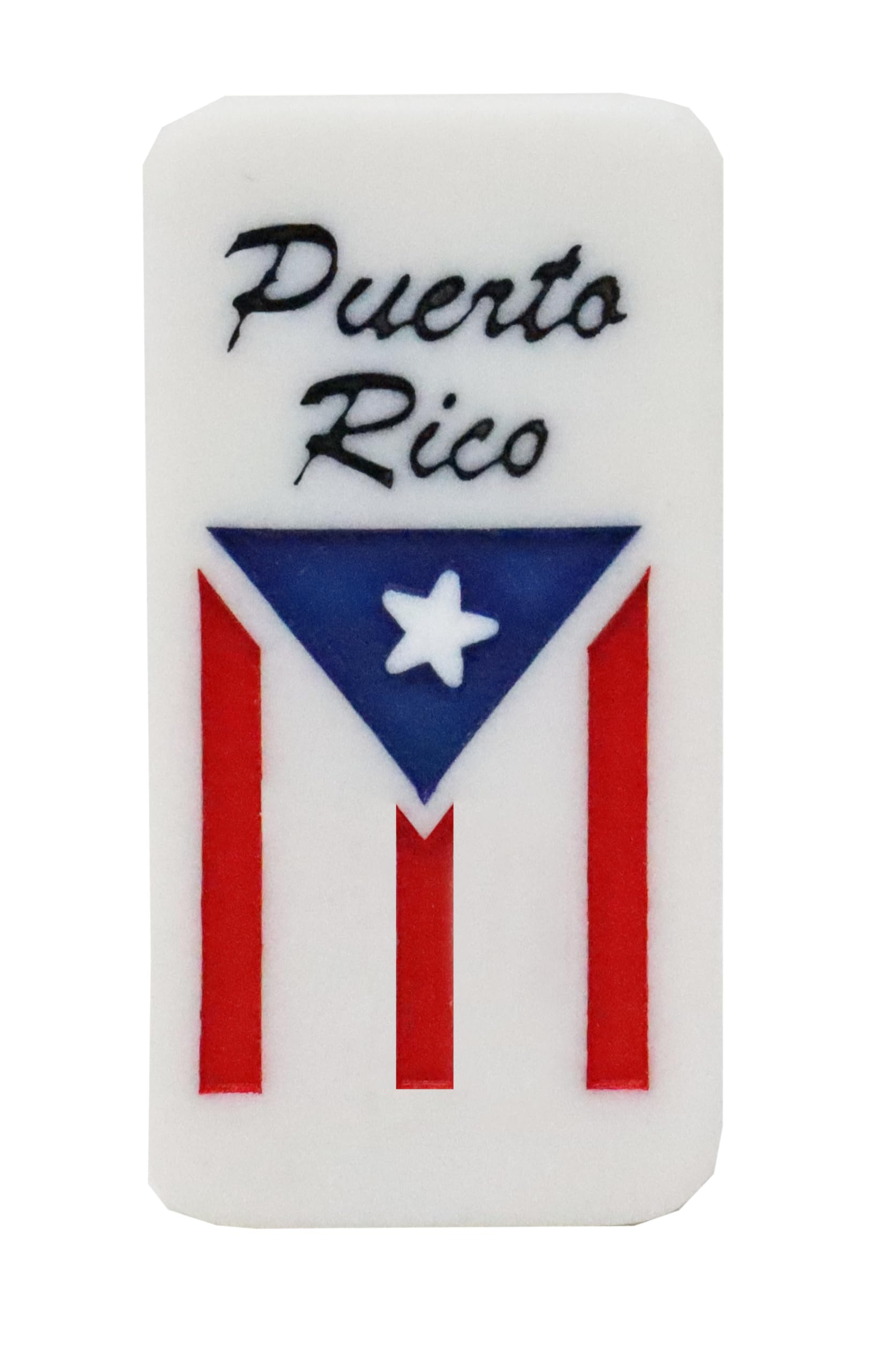 GEPAASFE Puerto Rico Domino. Puerto Rico Domino Game with Puerto Rico Flag in All The Pieces and Box. Juego de Domino con Bandera de Puerto Rico en todas las piezas y la caja.