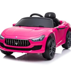 Best Ride On Cars Maserati Ghibli, 12V Battery Powered Ride On Toy, Pink, Large