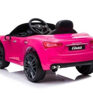 Best Ride On Cars Maserati Ghibli, 12V Battery Powered Ride On Toy, Pink, Large