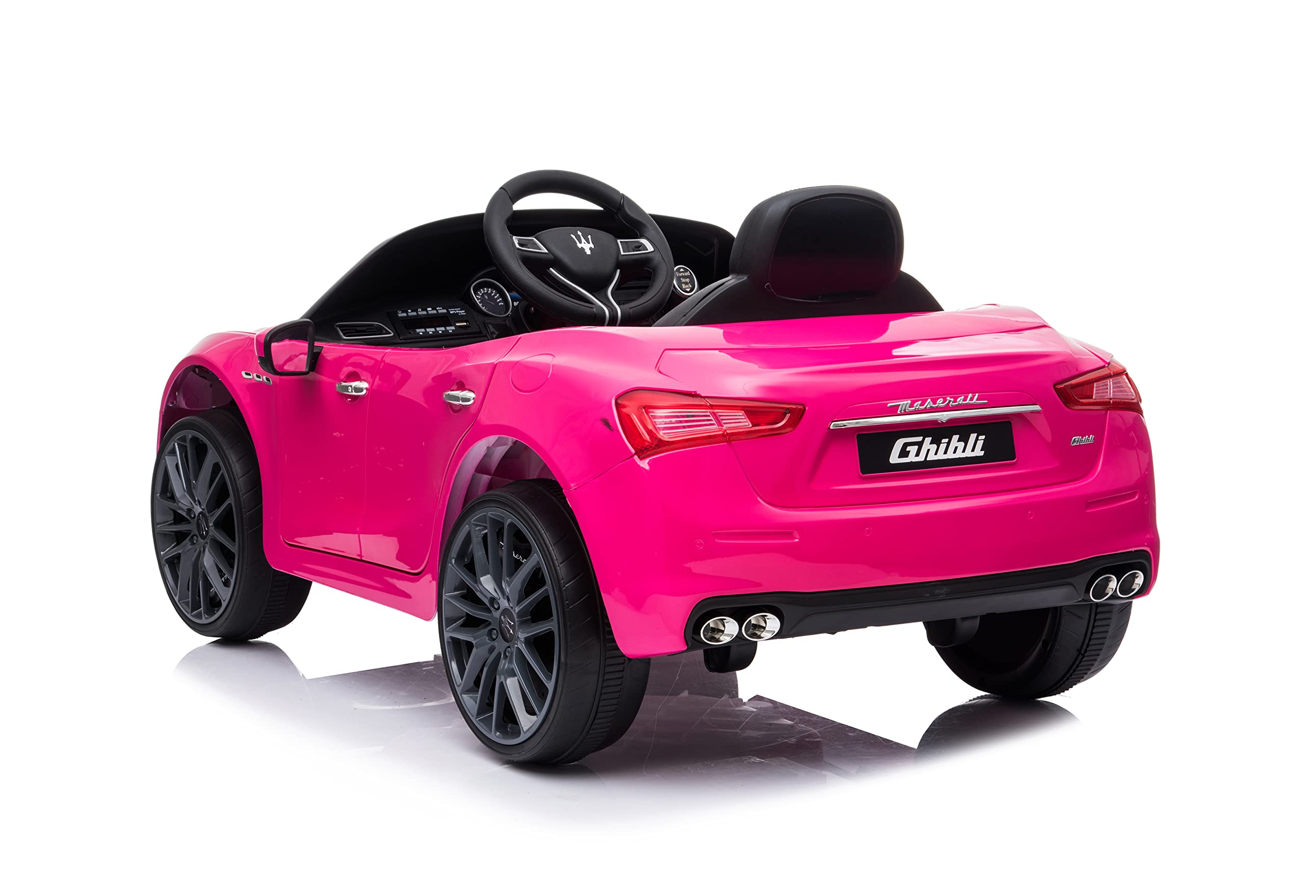 Best Ride On Cars Maserati Ghibli, 12V Battery Powered Ride On Toy, Pink, Large