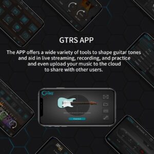 GTRS S801 Electric Guitar Maple Fretboard Intelligent Processor System Looper Classic Simulations 126 Guitar Effects 40 Drum Grooves Metronome Support APP Super Knob Wireless Footswitch Control