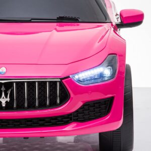 Best Ride On Cars Maserati Ghibli, 12V Battery Powered Ride On Toy, Pink, Large