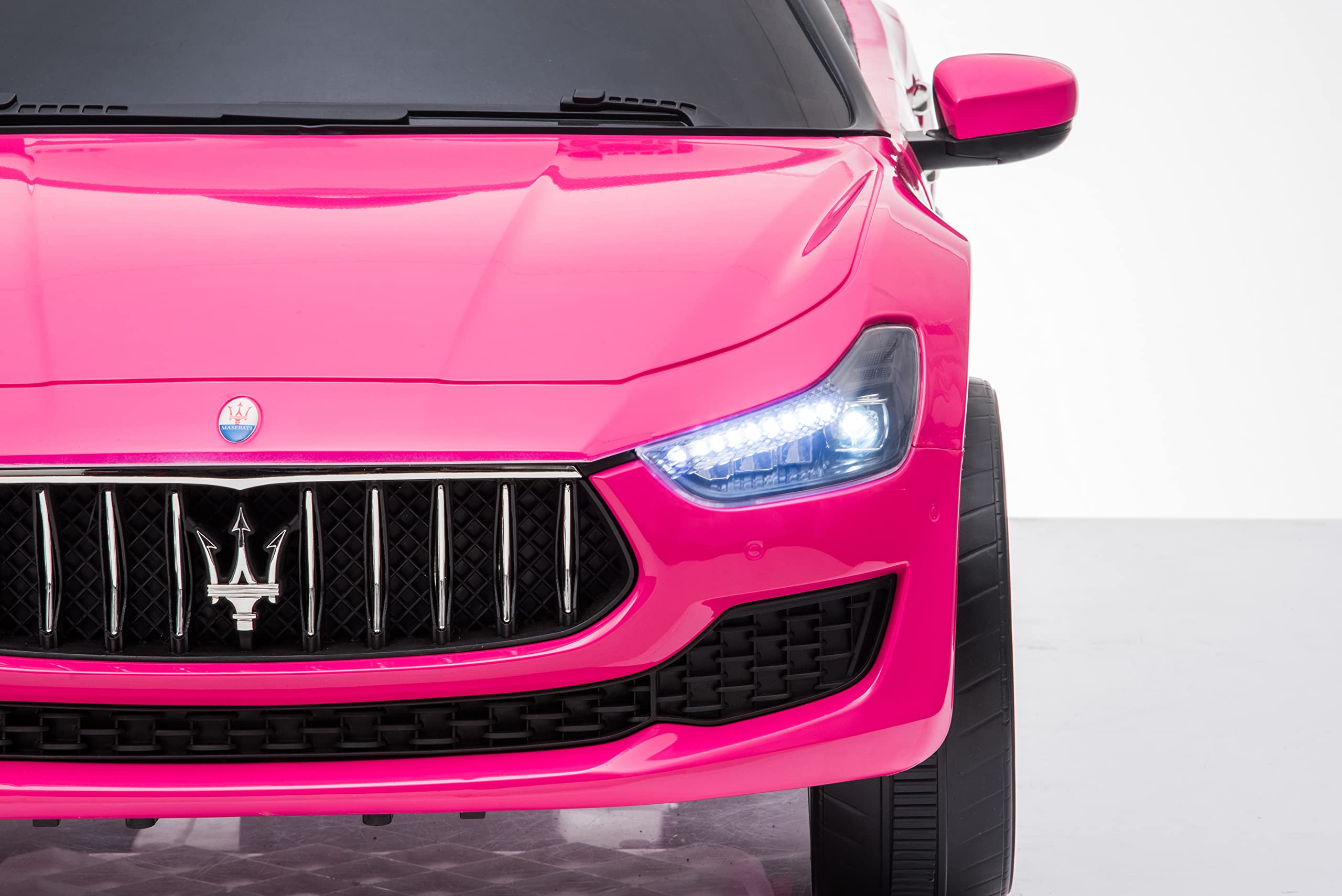 Best Ride On Cars Maserati Ghibli, 12V Battery Powered Ride On Toy, Pink, Large