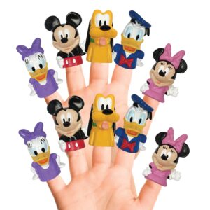 disney mickey mouse & friends 10 piece finger puppet set party favors, educational, bath toys, floating pool toys, beach toys, finger toys, playtime