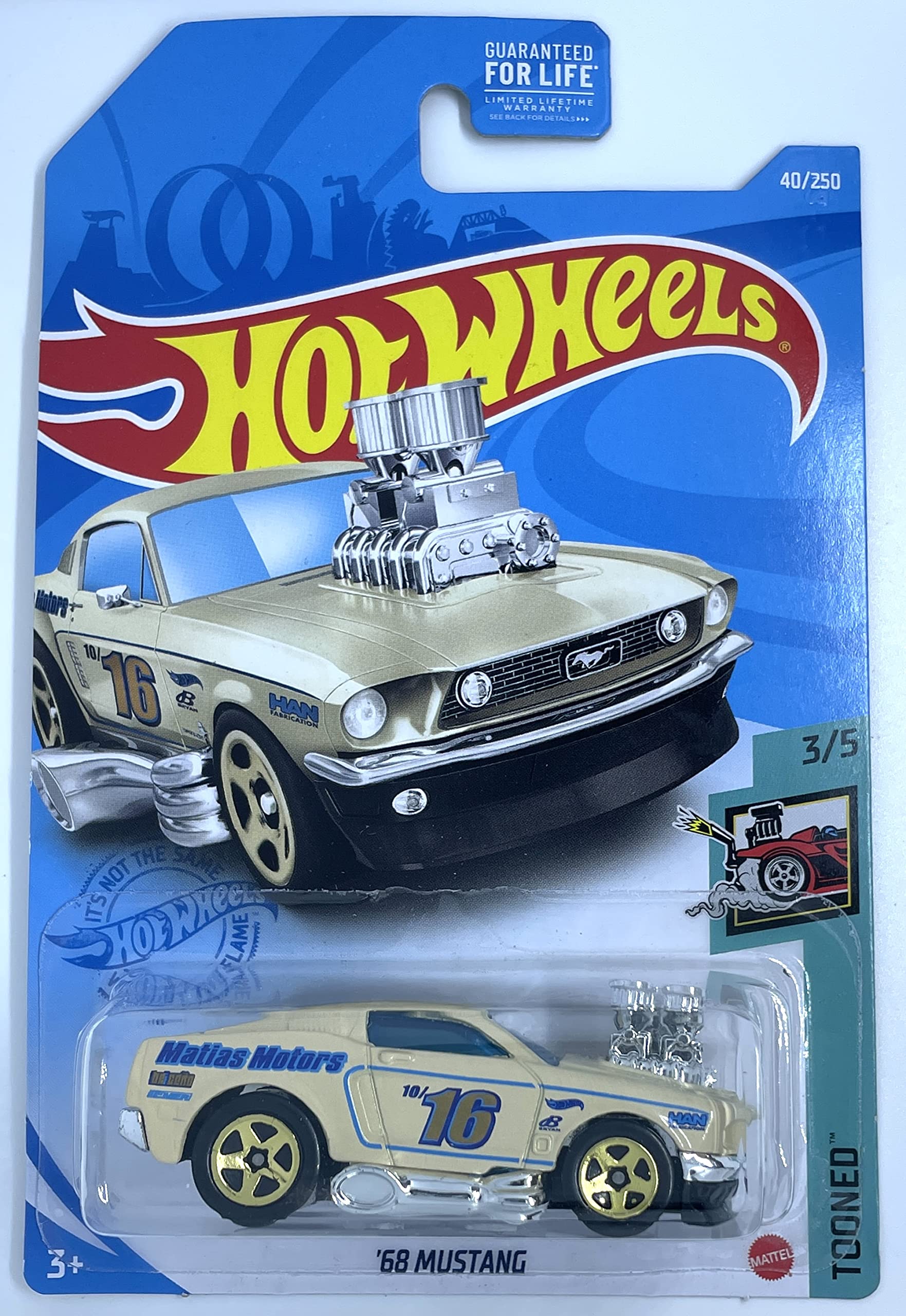 Hot Wheels - '68 Mustang - Tooned 3/5 [White] - #40/250