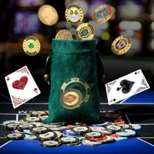 LuluCircle Small Blind, Big Blind, Dealer Button, Poker Guard, Poker Gifts for Men, Poker Accessories, Poker Chips with Plastic Case (Position Marker), 3 pcs