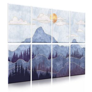 ruonin.x 8 pack decorative art acoustic panel .47"x 31" sound absorbing panel,acoustical soundproof wall panels,better acoustic than foam, suitable for recording studio and home acoustical treatments.