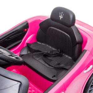 Best Ride On Cars Maserati Ghibli, 12V Battery Powered Ride On Toy, Pink, Large