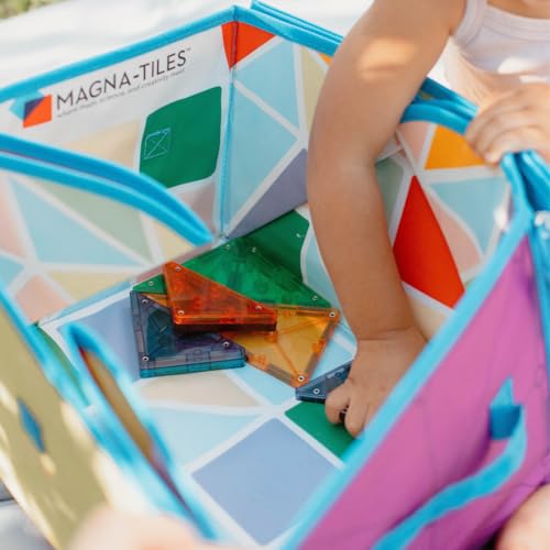 MAGNA-TILES Storage Bin Bundle 84-Piece Magnetic Construction Set, The ORIGINAL Magnetic Building Brand