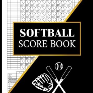 Softball Scorebook: 120 Page Softball Score keeping book Large Print 8.5 x 11" , Softball Score sheets, Softball Score Cards