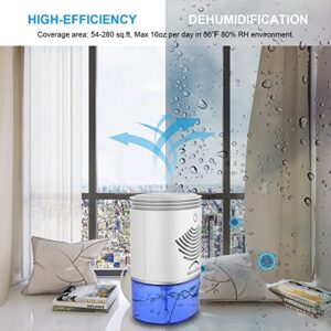 Dehumidifiers Small for Basements, Home Mini Dehumidifier Quiet for Bedrooms, 35OZ/1000ml Capacity Bathrooms Dehumidifier Portable for Closets, Dehumidifier Compact for RV, Offices, Kitchens