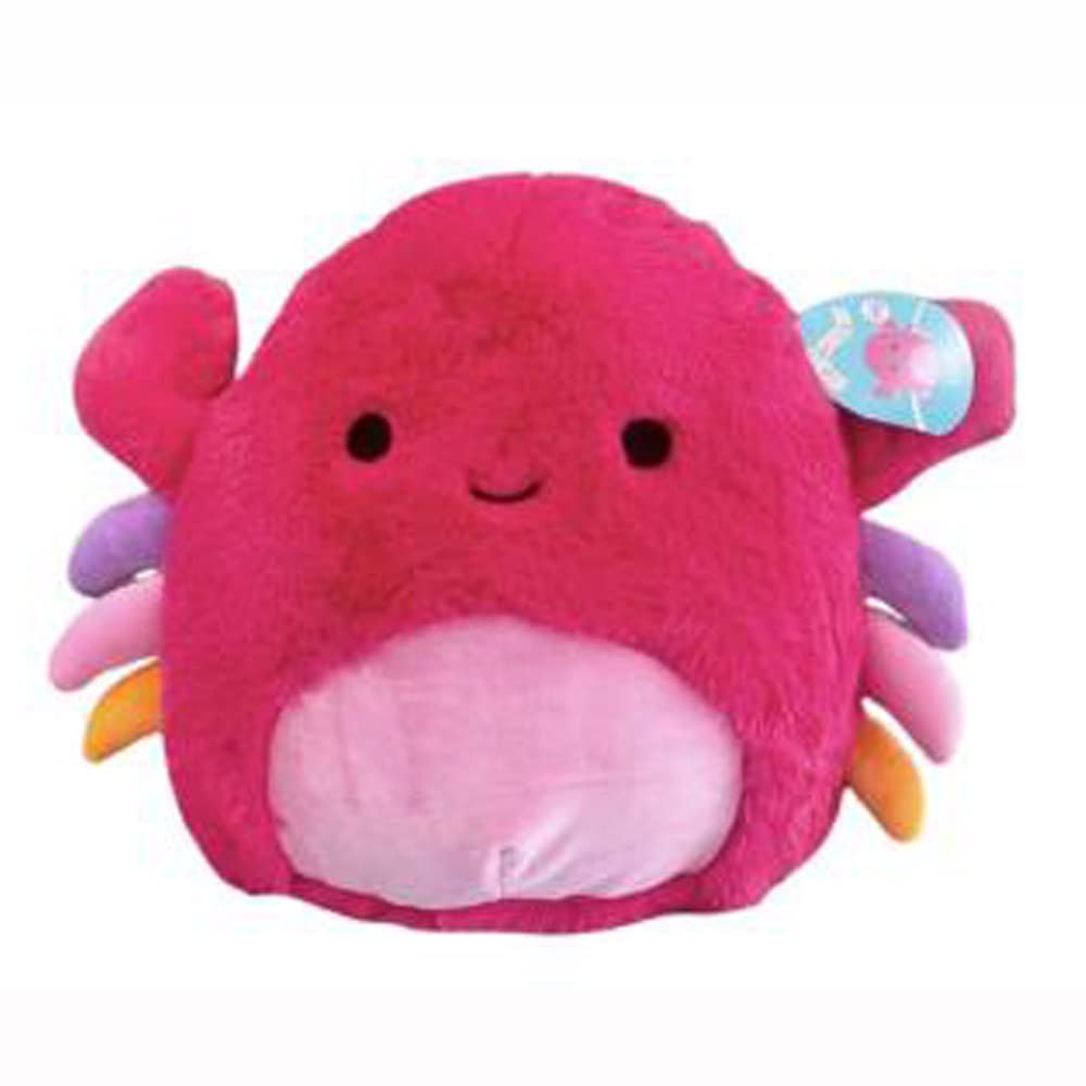 Squishmallow Official Kellytoy Fuzz-A-Mallows Squishy Soft Plush Toy Animal (14 Inch, Cyra Crab)