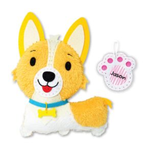 C.S. Kids Magic World DIY Personalised Sewing Kit - Puppy |Frist Sewing Arts & Crafts Gifts | Educational Sewing Kit for Kids | Sew Your Own (Safety Needle & Instruction Included)