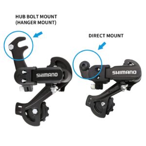 Huazu Rear Derailleur for RD-TZ31-A, Bike Parts Gear Shifter with Direct Mount/Hanger Mount for 6/7 Speed Mountain Bicycles