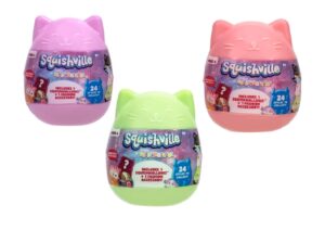 squishmallows squishville series 6 - assorted 3 pack - mini plush & accessories - official kellytoy - styles may vary - great stocking stuffer & gift for kids