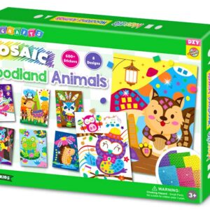 C.S. Kids Magic World Mosaic - Woodland Animals |Crafts Gifts | Educational Glitter Mosaic