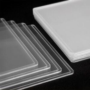 Clear Top Loaders for Cards 3" x 4", 35PT Hard Plastic Card Sleeves, Baseball Card Protector, Toploader Card Protector for Trading Cards & Sports Cards (25PCS, White)