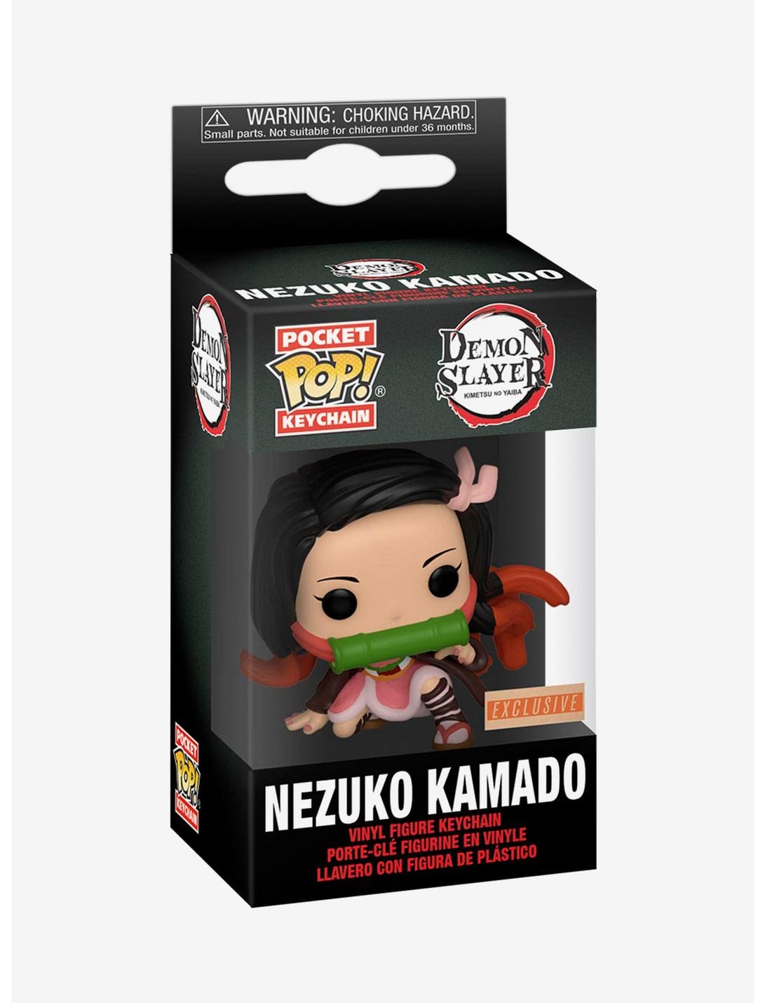 Funko Pocket Pop! Demon Slayer: Kimetsu no Yaiba Nezuko Kamado (Crouching) Vinyl Keychain - BoxLunch Exclusive