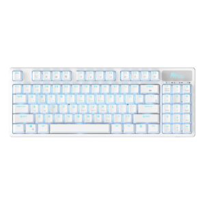 RK ROYAL KLUDGE RK89 85% Triple Mode BT5.0/2.4G/USB-C Hot Swappable Mechanical Keyboard, 89 Keys Compact Mechanical Keyboard with Detachable Frame & Software (Hot-Swappable Red Switch, White)