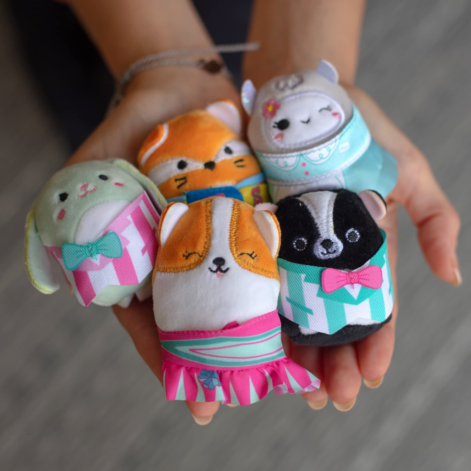 Squishmallows Squishville Series 6 - Assorted 3 Pack - Mini Plush & Accessories - Official Kellytoy - Styles May Vary - Great Stocking Stuffer & Gift for Kids