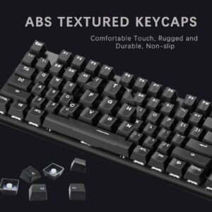 Hexgears G5 2.4G Wireless Mechanical Keyboard 104 Key, Wireless and Type-C Wired Connection, Full-Size, Blue Backlit, Windows and Mac OS Compatible Black Keyboard Kailh Box White Switches