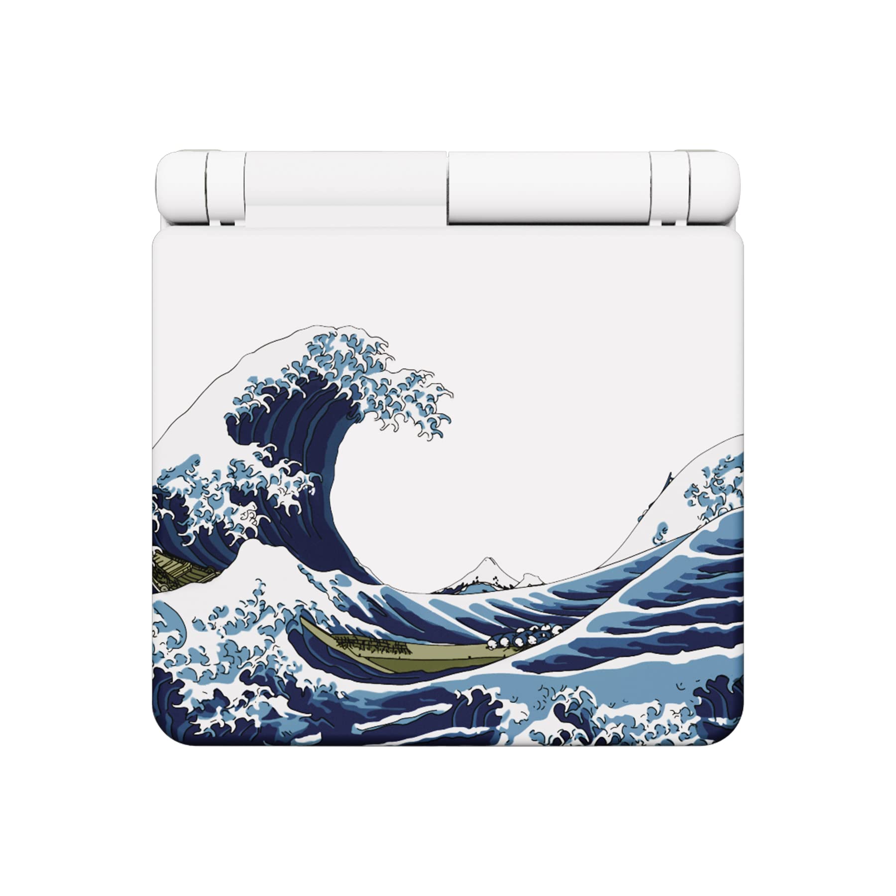 IPS Ready Upgraded eXtremeRate The Great Wave Custom Replacement Housing Shell for Gameboy Advance SP GBA SP – Compatible with Both IPS & Standard LCD – Console & Screen NOT Included