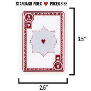 Waterproof Playing Card Deck with Jokers - 54 Clear Plastic Cards, Poker Size, Standard Index - Durable, Washable and Easily Portable - Flexible, Smooth Shuffling - Hard Plastic Carrying Case Included